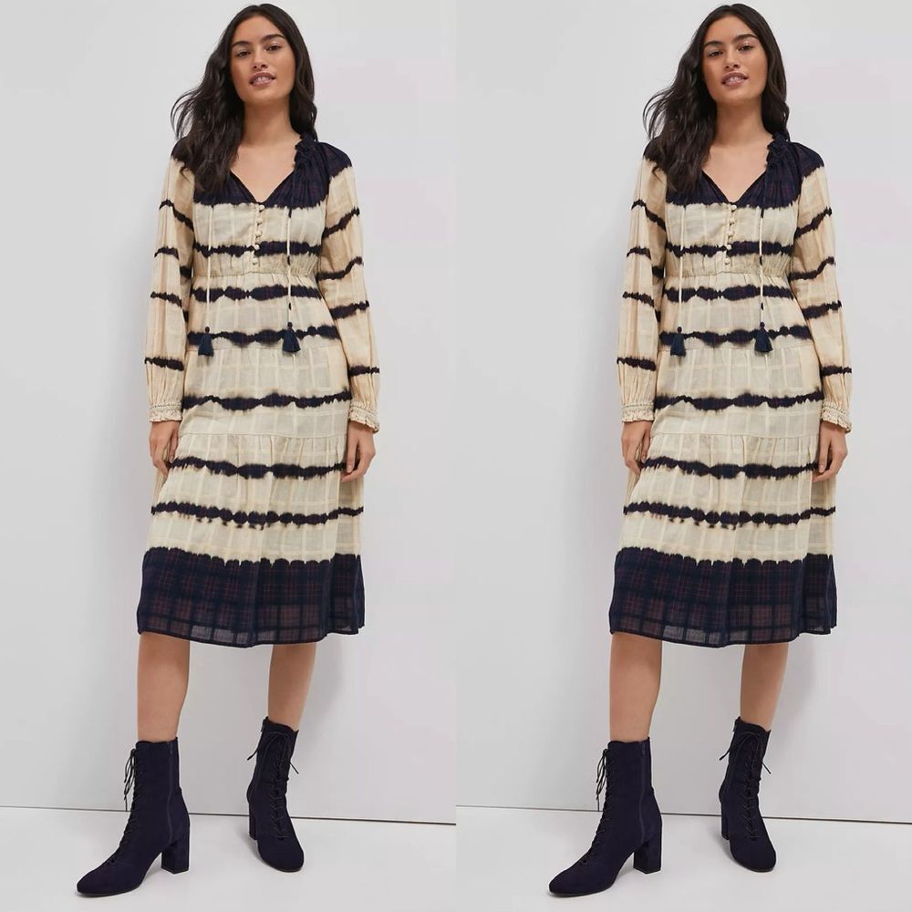 Anthropologie Bonnie Tie-Dye Midi Dress